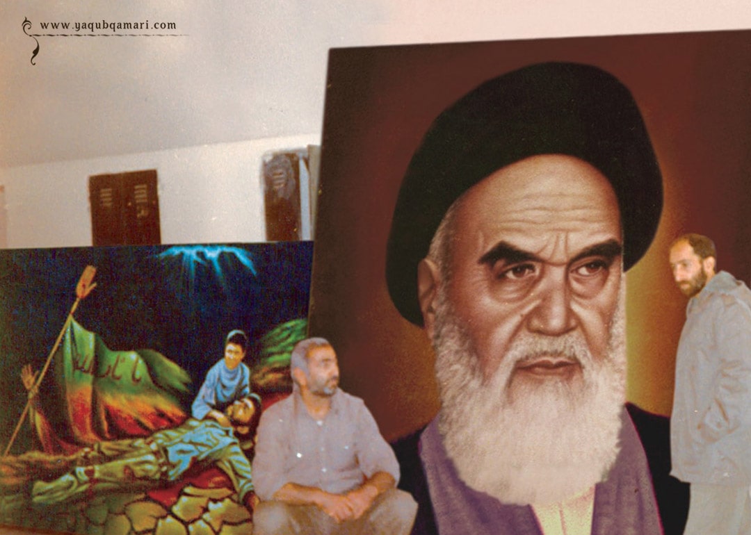 تابلو نقاشی رنگ روغن، کارگاه نقاشی عارف صاحبدل حضرت استاد یعقوب قمری شریف آبادی