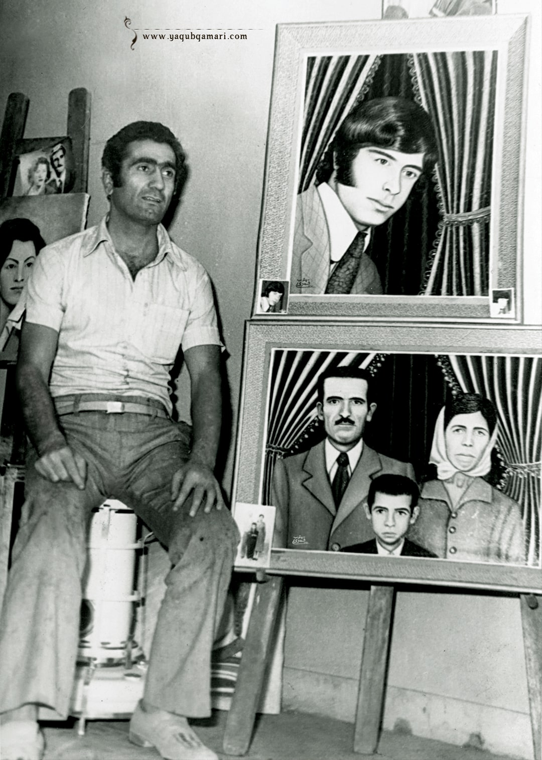 تابلو نقاشی رنگ روغن، تعدادی از آثار رنگ روغن عارف صاحبدل حضرت استاد یعقوب قمری شریف آبادی