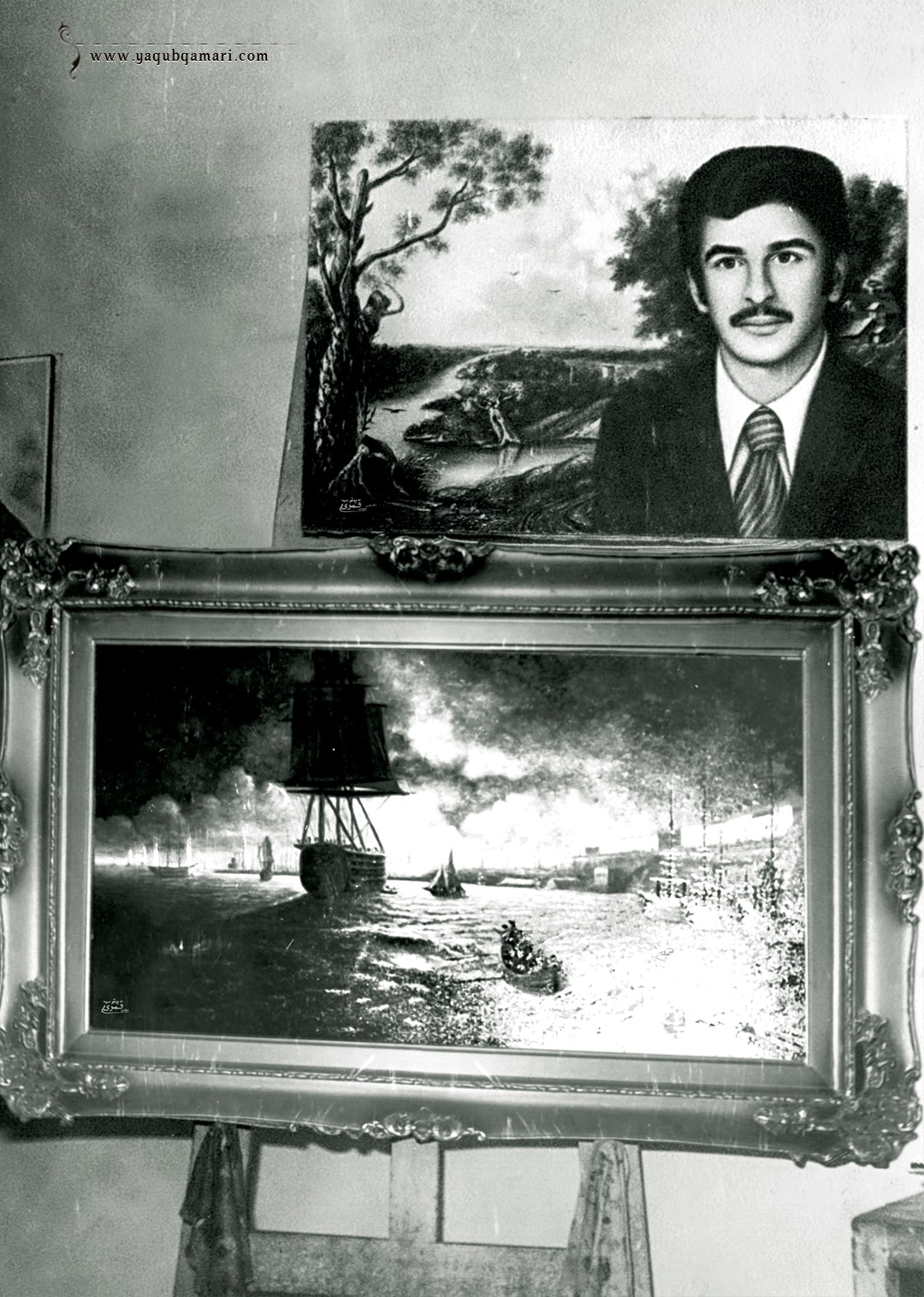 تابلو نقاشی رنگ روغن، کارگاه نقاشی عارف صاحبدل حضرت استاد یعقوب قمری شریف آبادی