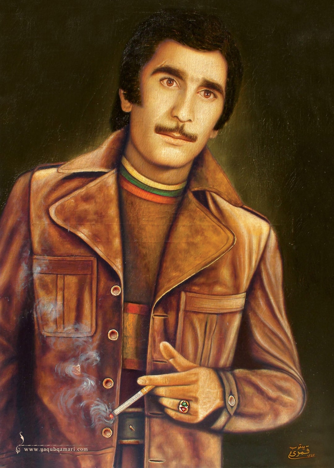 تابلو نقاشی رنگ روغن، جوانی اثر عارف کامل، هنرمند و نویسنده صاحبدل حضرت استاد یعقوب قمری شریف آبادی