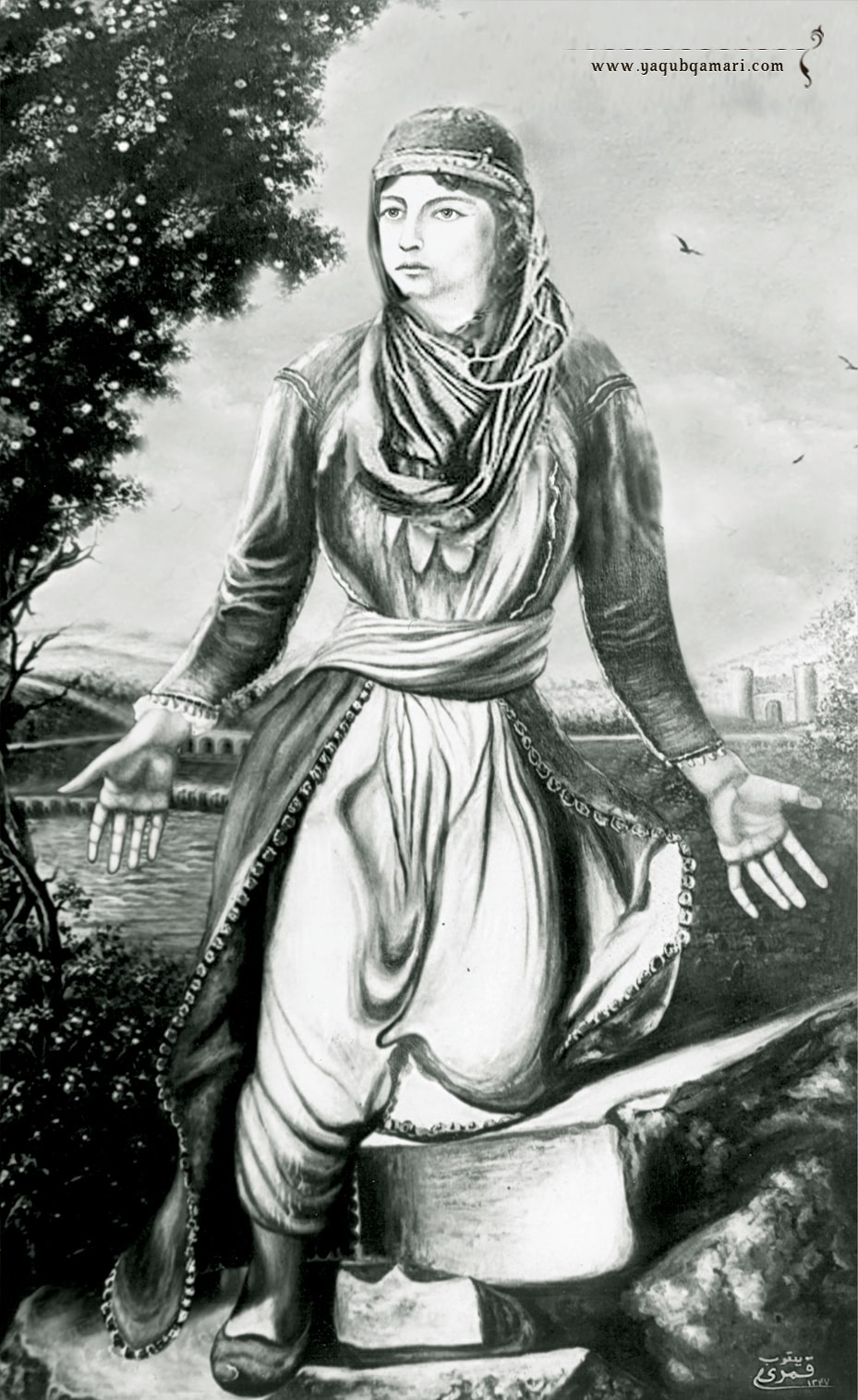 تابلو نقاشی رنگ روغن، درمانده اثر یعقوب قمری شریف آبادی