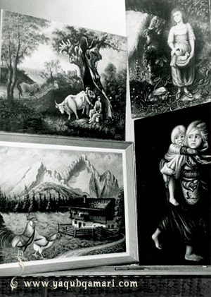 تابلو نقاشی رنگ روغن اثر عارف کامل، هنرمند و نویسنده صاحبدل حضرت استاد یعقوب قمری شریف آبادی