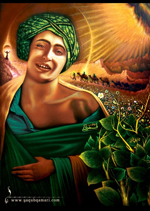 تابلو نقاشی رنگ روغن، رحیل عشق اثر عارف کامل، هنرمند و نویسنده صاحبدل حضرت استاد یعقوب قمری شریف آبادی