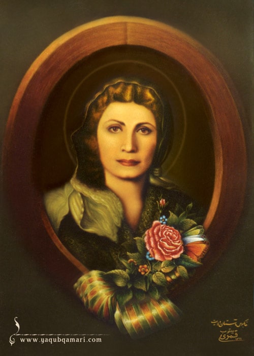 تابلو نقاشی رنگ روغن سیمای محبت اثر عارف کامل، هنرمند و نویسنده صاحبدل حضرت استاد یعقوب قمری شریف آبادی