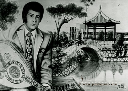 تابلو نقاشی رنگ روغن نوازنده عرب اثر عارف کامل، هنرمند و نویسنده صاحبدل حضرت استاد یعقوب قمری شریف آبادی